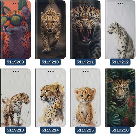 Superetui Etui z klapką do Samsung Galaxy A25 Gepard Lampart Cętki Panterka - zdjęcie 2
