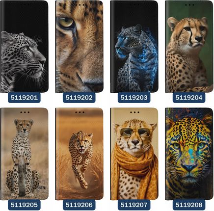 Superetui Etui z klapką do Samsung Galaxy A25 Gepard Lampart Cętki Panterka - zdjęcie 3