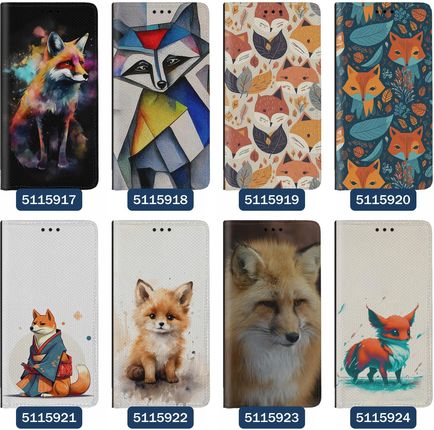 Superetui Etui Z Klapką Do Xiaomi Redmi Note 13 Pro 5G Lis Lisy Słodkie Liski - zdjęcie 5