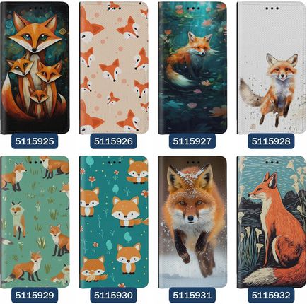 Superetui Etui Z Klapką Do Xiaomi Redmi Note 13 Pro 5G Lis Lisy Słodkie Liski - zdjęcie 4