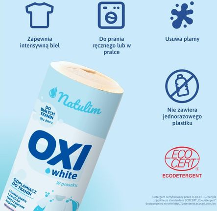 Natulim Oxi White Odplamiacz W Proszku Do Białych Tkanin 500G - zdjęcie 2