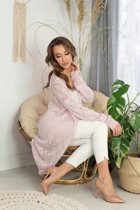 Merribel Kardigan Żakiet Marynarka Loriga Light Pink rozmiar - ONE SIZE RÓŻ