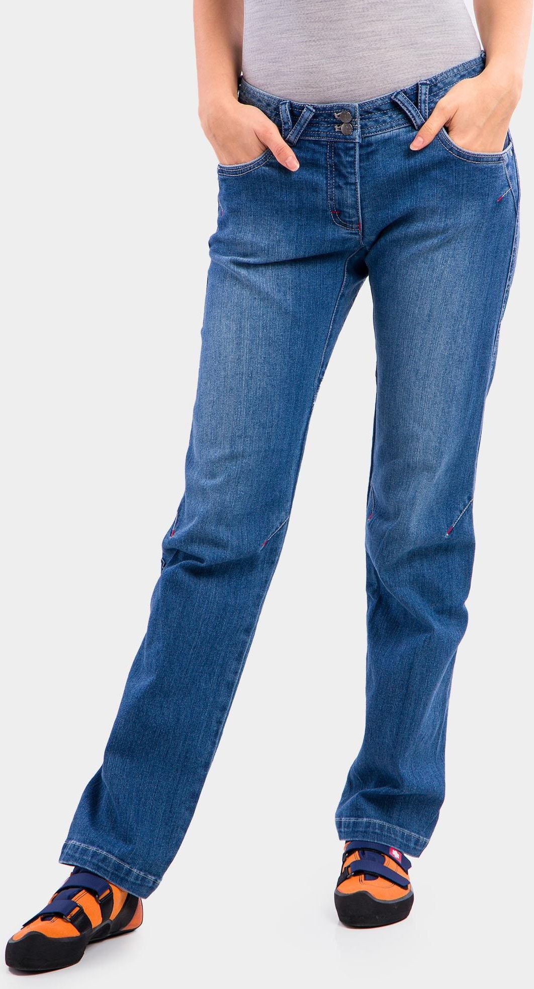 Ocun Medea Women's Climbing Jeans - Medium Blue Denim, 4-Way Stretch, Washed Look, Ergonomic Fit, Size M - View #11