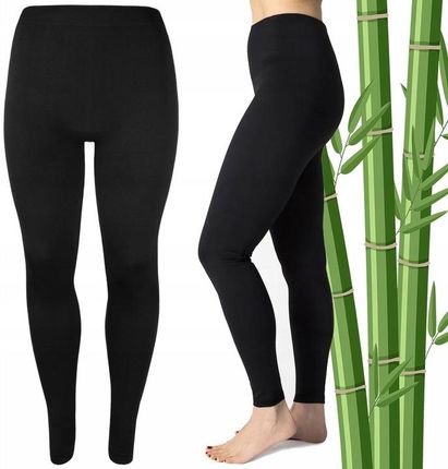 LEGGINSY damskie gładkie BAMBUSOWE długie XL/XXL