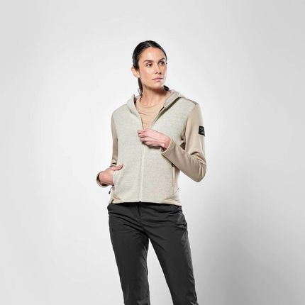 Bluza z kapturem damska Salewa FANES SARNER LIGHT beżowa 00-0000028825_7261 - zdjęcie 2