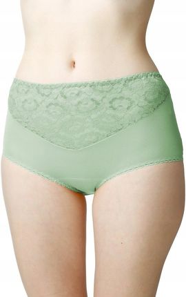 MEWA Lingerie Figi damskie Liza wysoki stan z koronką : Kolor - Miętowy, Ro