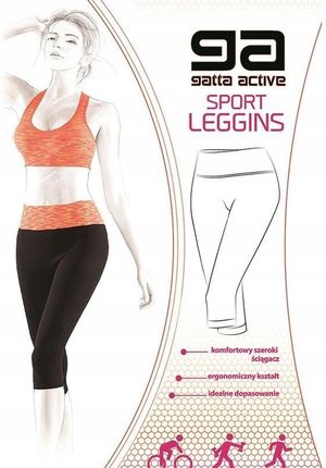 GATTA Leginsy SPORT LEGGINS Kolor(navy melange) Rozmiar(S)