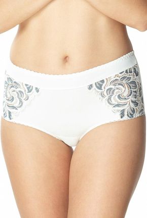 MEWA Lingerie Figi damskie Jola z wysokim stanem wygodne : Kolor - Ecru, Ro