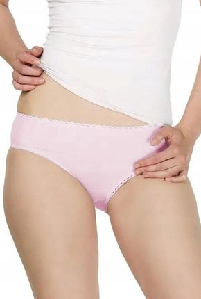 MEWA Lingerie Bawełniane stringi damskie Coline : Kolor - Pudrowy Róż, Rozm