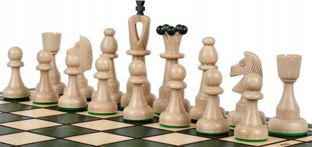 Sunrise Chess & Games Szachy Drewniane As (42x42cm) Zielone CH115GREEN - zdjęcie 3