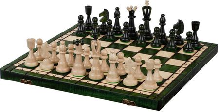 Sunrise Chess & Games Szachy Drewniane As (42x42cm) Zielone CH115GREEN