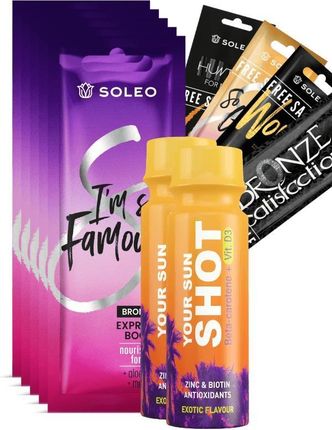 Soleo I'm So Famous 5x15ml Bronzer Do Opalania + Gratisy