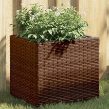 vidaXL Donice Ogrodowe 2szt. Brązowe 36X30X32cm Polirattan 3210532