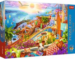 Zdjęcie Trefl Puzzle Premium Plus Quality 1000el. Tea Time: Z wizytą na Santorini 10842 - Gołańcz