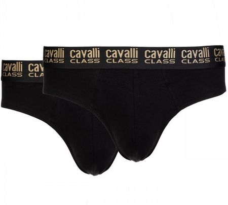 CAVALLI CLASS slipki 2 PAK majtek męskich BLACK