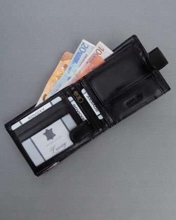 Pojemny, skórzany portfel męski z systemem RFID - Ronaldo - zdjęcie 4