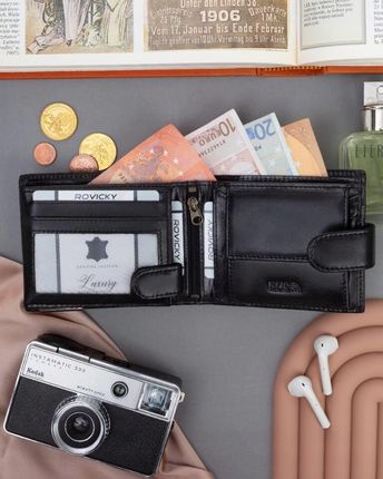Pojemny, skórzany portfel męski z systemem RFID - Ronaldo - zdjęcie 6
