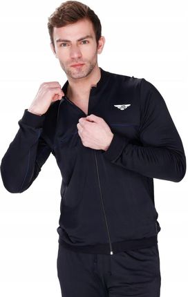 James Bradley Rozpinana Bluza sportowa SPRINTER ZIP : Kolor - Czarny + Biał