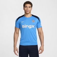 Męska dzianinowa koszulka piłkarska z krótkim rękawem Nike Dri-FIT Chelsea F.C. Strike - Niebieski - zdjęcie 1