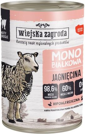 Wiejska Zagroda Monobiałkowa Karma Mokra Dla Kota Mix 3 Smaków Bez Drobiu 98,6% Mięsa 24X400G - zdjęcie 3