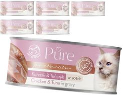 Petrepublic Pure Mokra Karma Dla Kota Kurczak Z Tuńczykiem W Sosie 6X80G