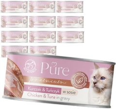 Petrepublic Pure Mokra Karma Dla Kota Kurczak Z Tuńczykiem W Sosie 12X80G