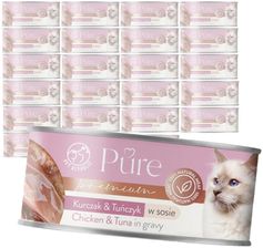 Petrepublic Pure Mokra Karma Dla Kota Kurczak Z Tuńczykiem W Sosie 24X80G