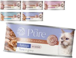 Petrepublic Pure Mokra Karma Dla Kota Mix Smaków W Sosie Kurczak Tuńczyk Krewetka 6X80G