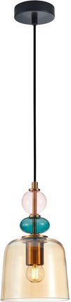 Italux - Lampa Wisząca Namos A E27 Czarny/Bursztynowy Pnd-27092A-Mc-Bro Od (Pnd27092Amcbro)