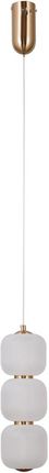 Italux - Lampa Wisząca Ganti 3V Led 8W 3000K Złoty/Biały Opal Pnd-34362-3V-Hbr-Opal Ow (Pnd343623Vhbropal)