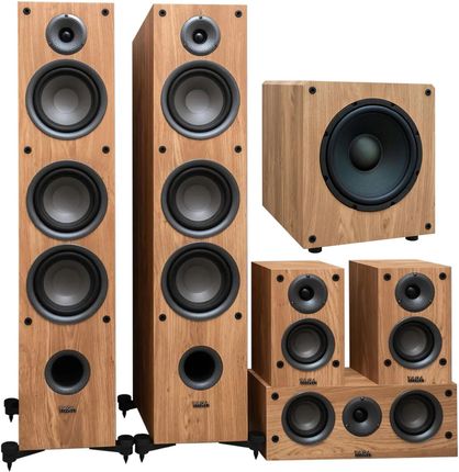 Taga Harmony TAV-607F + C + S + TSW-90 v.4 – Zestaw kolumn kina domowego 5.1 Oak