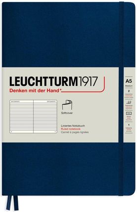 Leuchtturm1917 Średni Notatnik A5, W Linie, Miękka Okładka