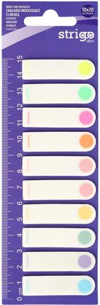 Zakładki Indeksujące Strigo 12X44 10 Kolorów 200 Kartek