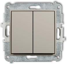 Zdjęcie Karlik Wyłącznik Podwójny Mini Taupe 60Mwp-2  - Czerwionka-Leszczyny