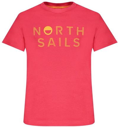 T-SHIRT DLA DZIECI Z KRÓTKIM RĘKAWEM NORTH SAILS CZERWONY