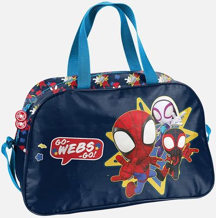 Torba sportowa SPIDEY  duża granatowa z printem