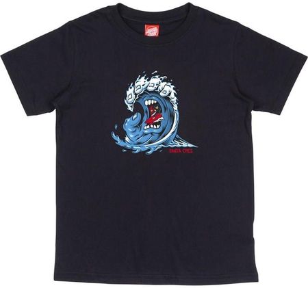 koszulka SANTA CRUZ - Youth Screaming Wave Front T-Shirt Black (BLACK) rozmiar: 8-10