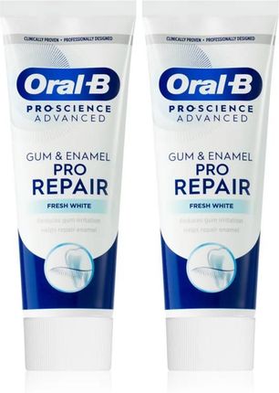 Oral-B Gum & Enamel Repair Gentle Whitening Delikatna Wybielająca Pasta Do Zębów 2x75ml