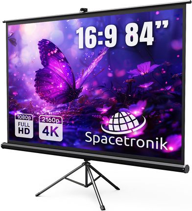 Spacetronik Ekran Projekcyjny Ze Statywem 84" 4K
