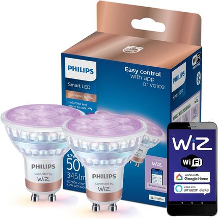 Philips Smart LED Reflektor punktowy 4,7W (50W) PAR16 GU10 2 szt.