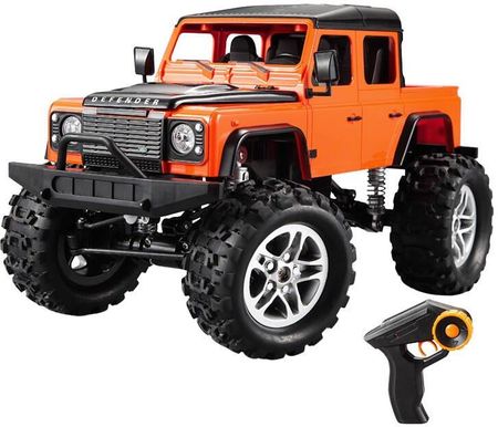 Samochód zdalnie sterowany RC na pilota 1:14 Double Eagle pomarańczowy Land Rover Defender pick-up E332-003