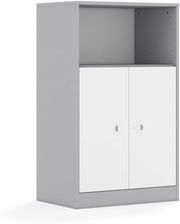 Entelo Regał Blox Base 70 3P 2F2 706x466x1165 korpus szary/2x front biały (BOX3P2R2F2GW)
