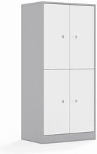 Entelo Szafa Blox Base 70 4P 4F2 706x466x1517 korpus szary/4x front biały (BOX4P2R4F2GW)