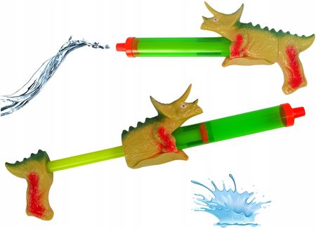 Lean Toys Pistolet Na Wodę Pukawka Dla Dzieci 40Cm Zabawka Wodna Triceratops