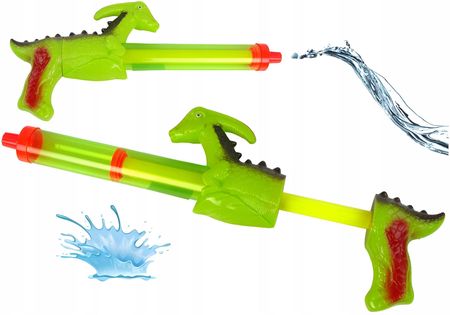 Lean Toys Pistolet Na Wodę Pukawka Dla Dzieci 40Cm Zabawka Wodna Zielony Dinozaur