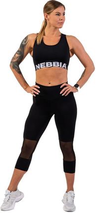 Nebbia Legginsy Damskie High Waist ¾ Length Sporty Leggings 406 Black M