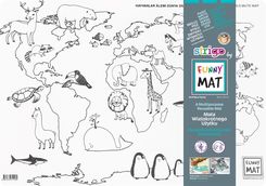 Zdjęcie Strigo Funny Mat White Mapa Świata Zwierzęta - Młynary