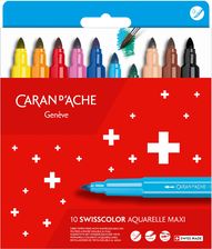 Zdjęcie Caran D'Ache Flamastry Akwarelowe D’Ache Swisscolor Maxi 10 Kolorów - Kościan