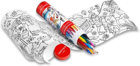 Caran D'Ache Flamastry Akwarelowe D’Ache Swisscolor 10 Kolorów W Metalowej Tubie + Kolorowanka - zdjęcie 2