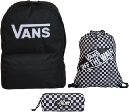 Vans Plecak Szkolny Miejski Old Skool Print Backpack Black Vn000H50Blk1 + Worek Piórnik